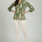 Shirt Collar Top - Green | Lyocell
