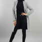 White Textured Longline Jacket