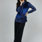 Front Tie-Up Shirt Top - Blue | Velvet