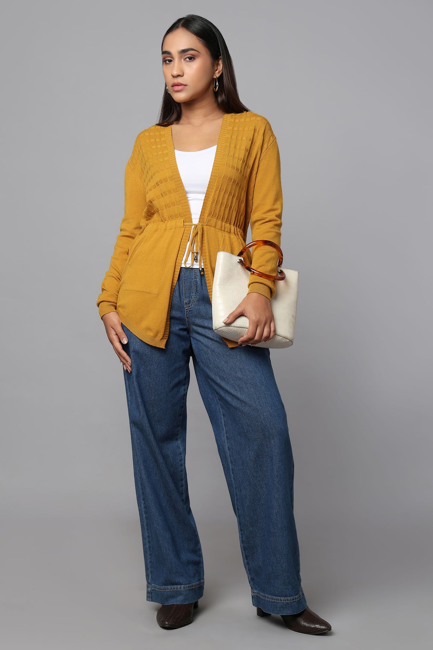 Everyday Knit Hoodie with Pockets - Ocher