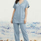 Embroidered Co-Ord Set - Blue | Lyocell Denim