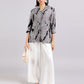 Black Leaf Print Shirt Top