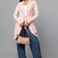 Versatile Belted Knitwear - Pink