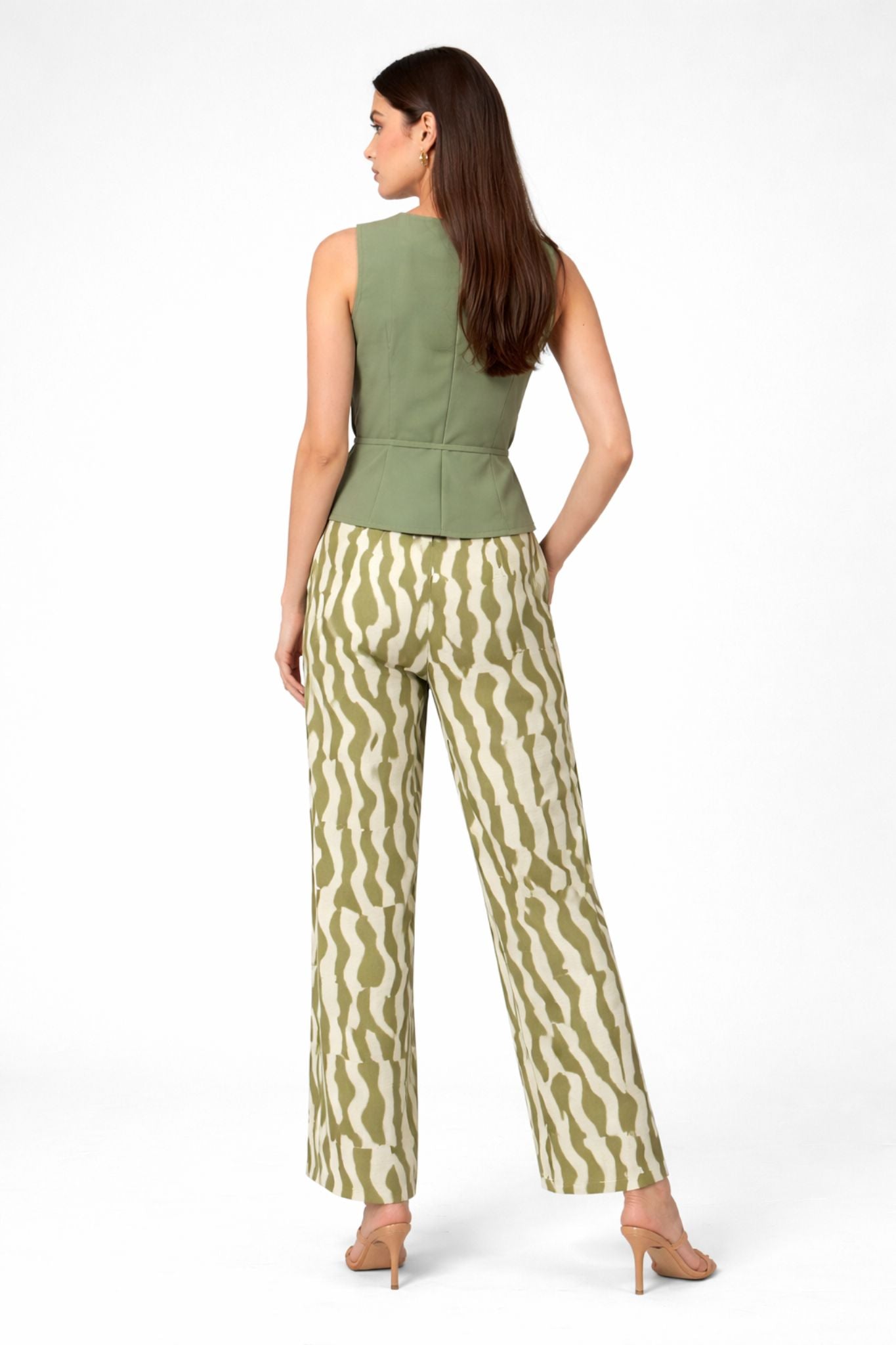 Fluid Print Trousers - Multi | Viscose Blend