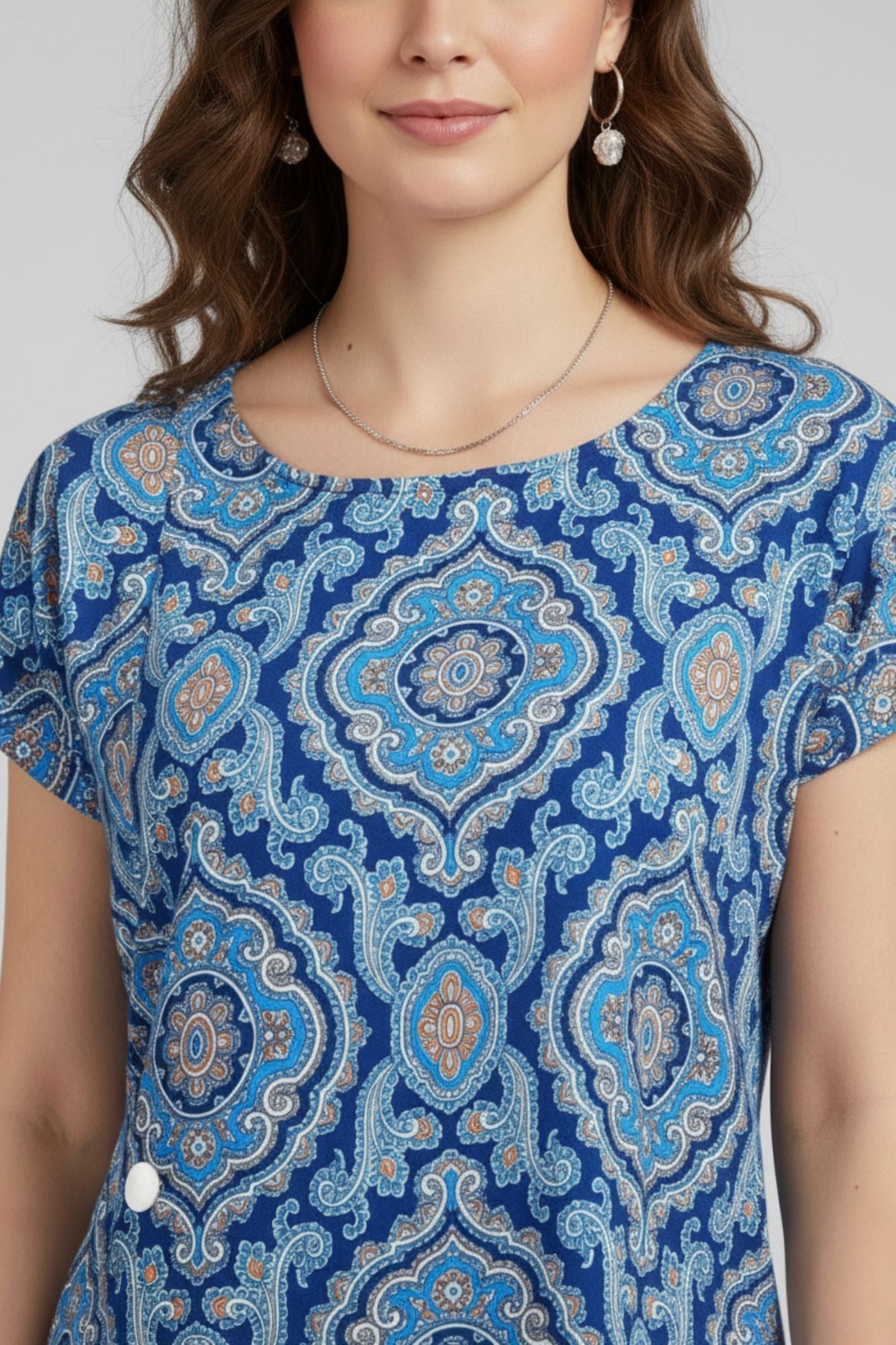 Blue Mirage Printed Blouse