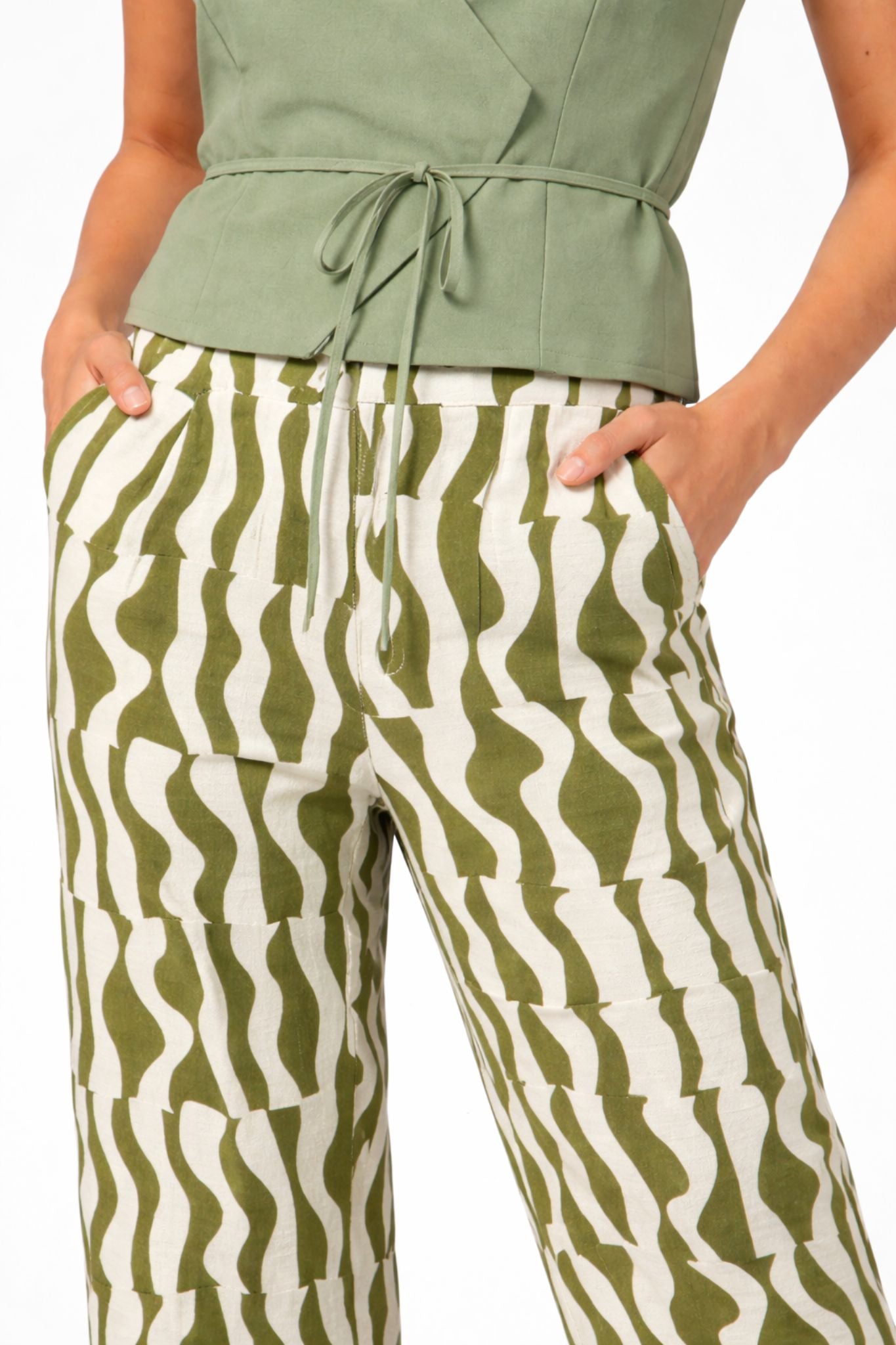 Fluid Print Trousers - Multi | Viscose Blend