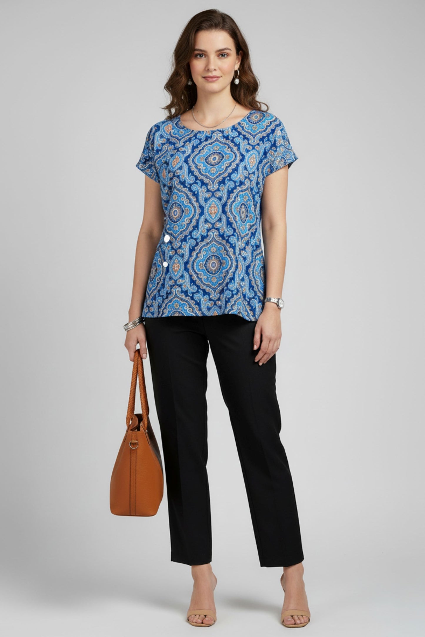Blue Mirage Printed Blouse