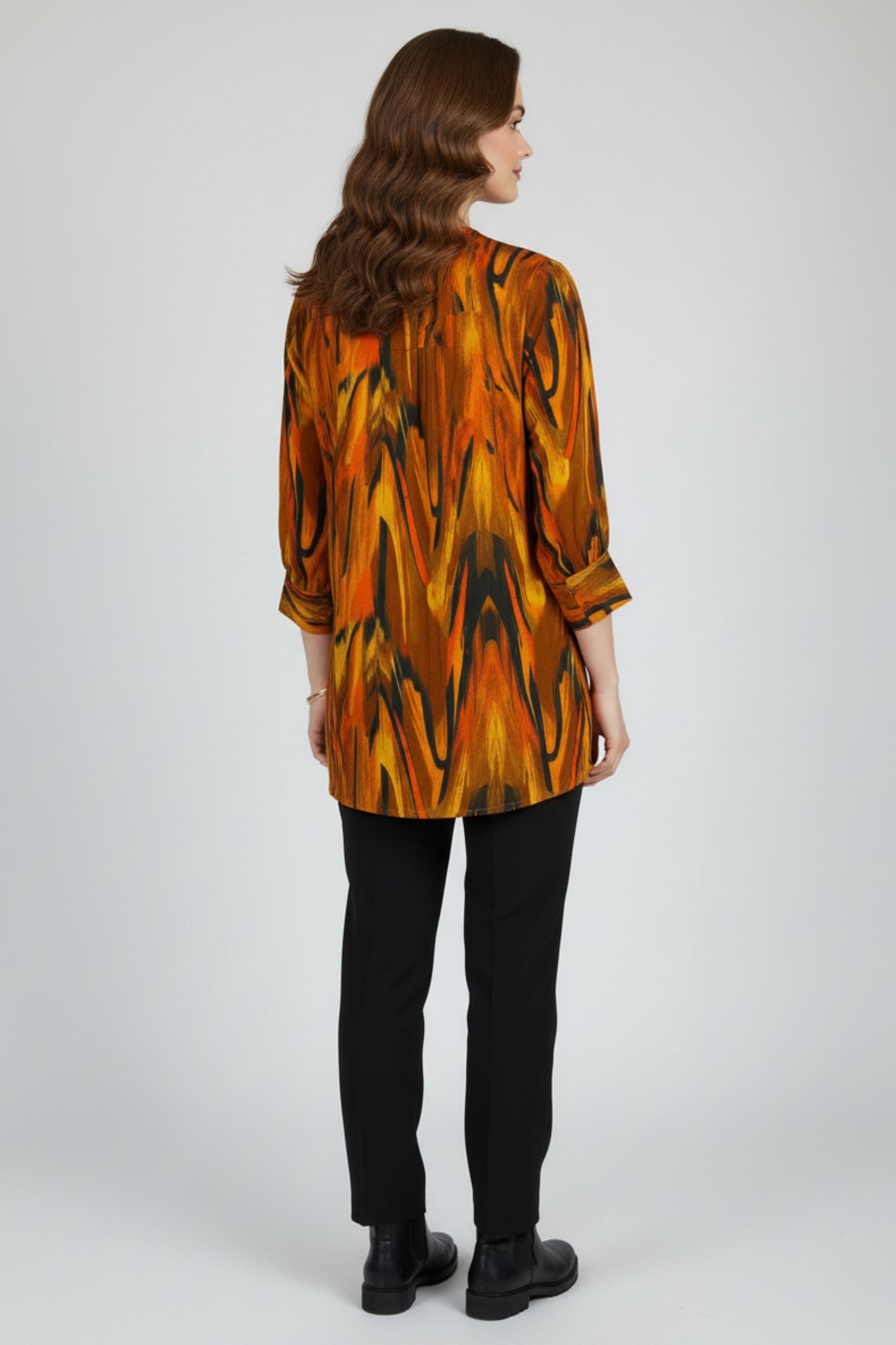 Multicolor Brushstroke Print Tunic
