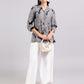 Black Leaf Print Shirt Top