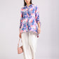 Purple Floral Print Long Sleeve Tunic