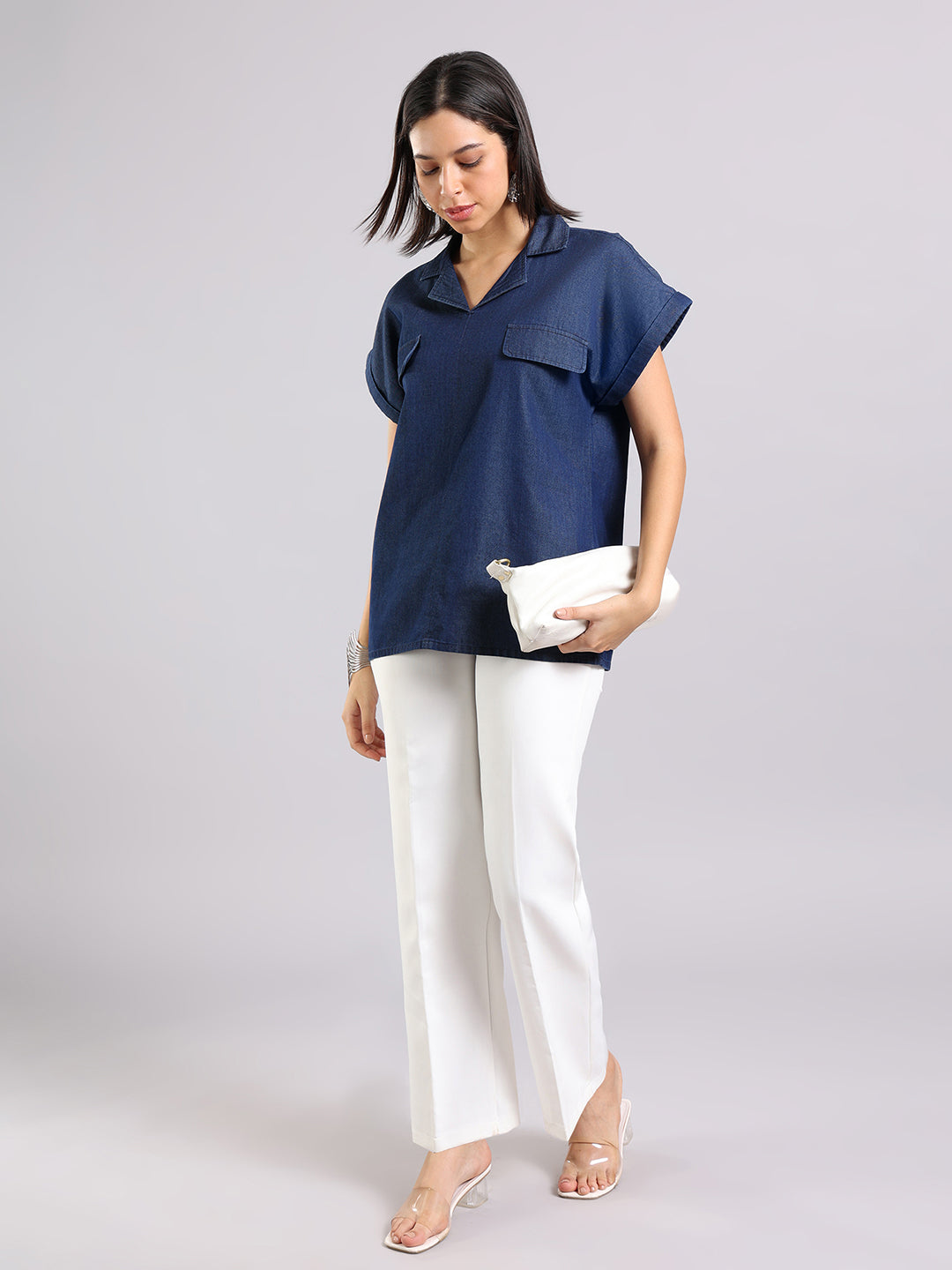 Casual Cool Lyocell Denim Top