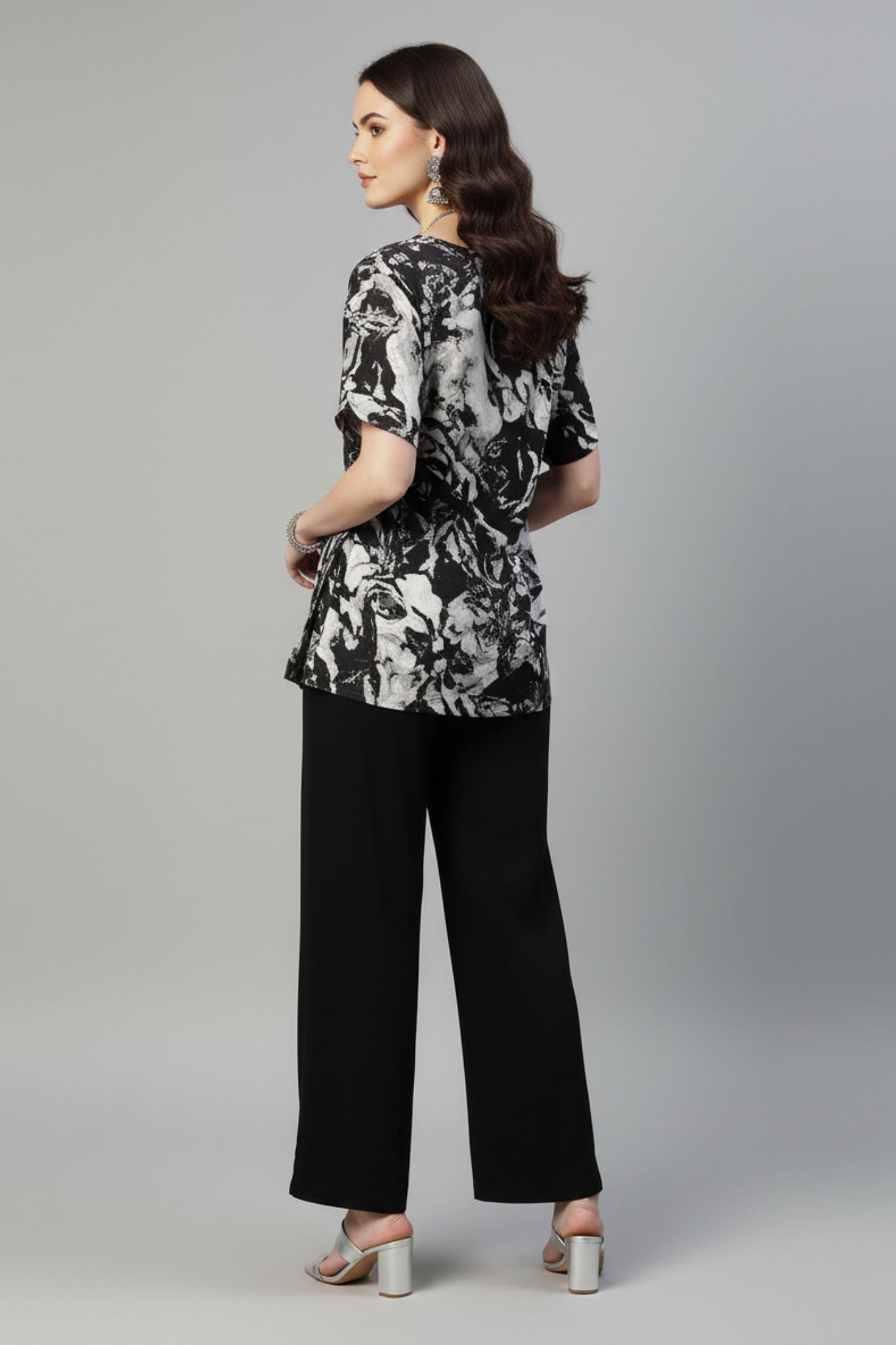 Rose Swirl Side-Tie Top