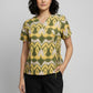 Green Ikat Tie-Up Top