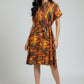 Mandarin Collar Button Down Dress – Multicolor | Modal