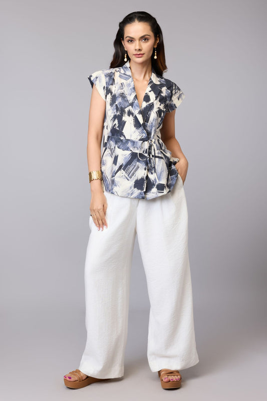 Artistic Wrap Top - Multi | Viscose Blend