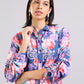 Purple Floral Print Long Sleeve Tunic