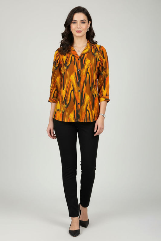Multicolor Printed Shirt Top