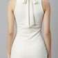 Modal White Ruched Midi Dress