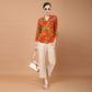 flora lapel collared top