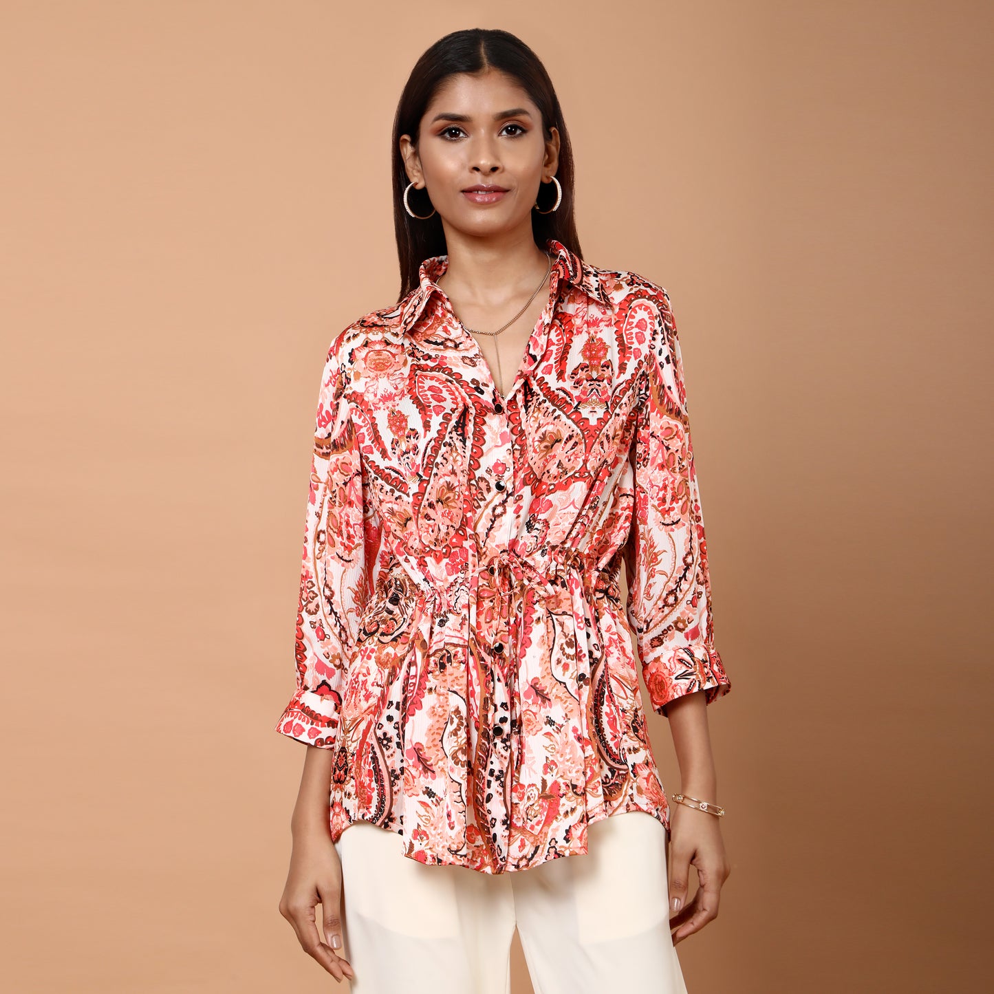 Vienna paisely printed top