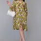 Earthy Brushstroke Shirt Dress