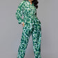 Vibrant Leaf Print Co-Ord Set