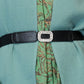 Forest green sweater with belt