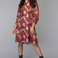 Eliza Cranberry Geometric Dress