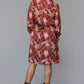 Eliza Cranberry Geometric Dress