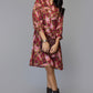 Eliza Cranberry Geometric Dress