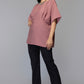 Maroon Minimal Relaxed Tunic Top