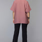 Maroon Minimal Relaxed Tunic Top