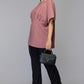 Maroon Minimal Relaxed Tunic Top