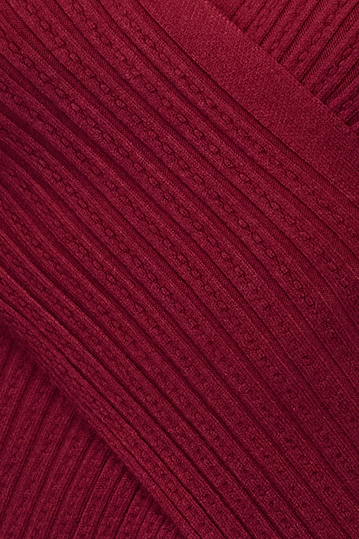 Maroon Ribbed Wrap Sweater