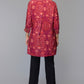 Floral Cranberry High-Low Top