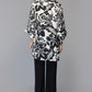 Women's Black & White Floral Print Tunic