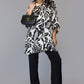 Women's Black & White Floral Print Tunic