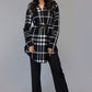 Black and White Tartan print sweater with belt