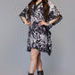 Lace-Trim Floral Kaftan