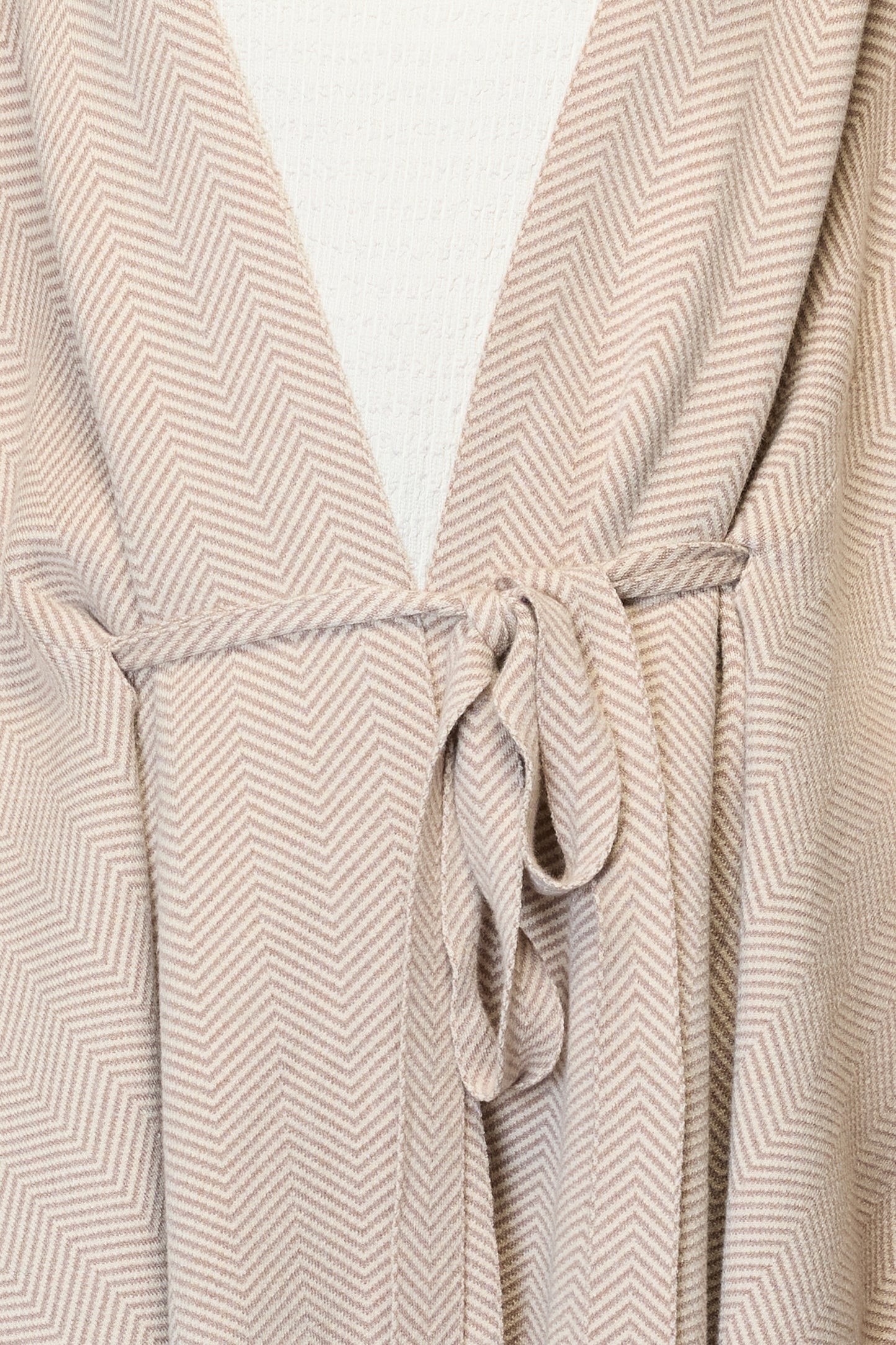 Belted Cape Sweater with Flared Hem - Beige