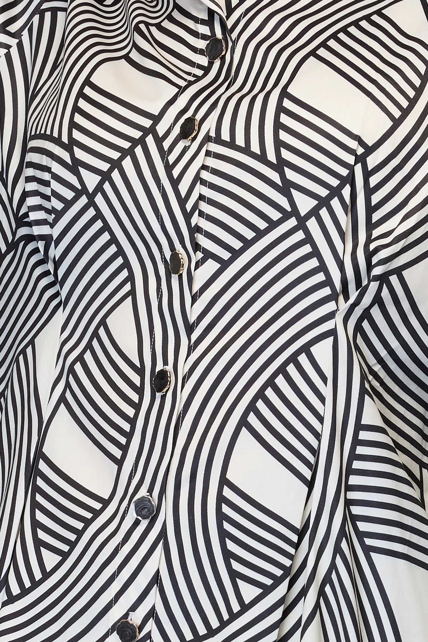 Women's Black & White Abstract Print Shirt