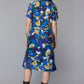 Multicolor Abstract Print Shirt Dress with Belted Waist