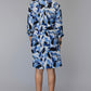 Blue Abstract Shirt Dress