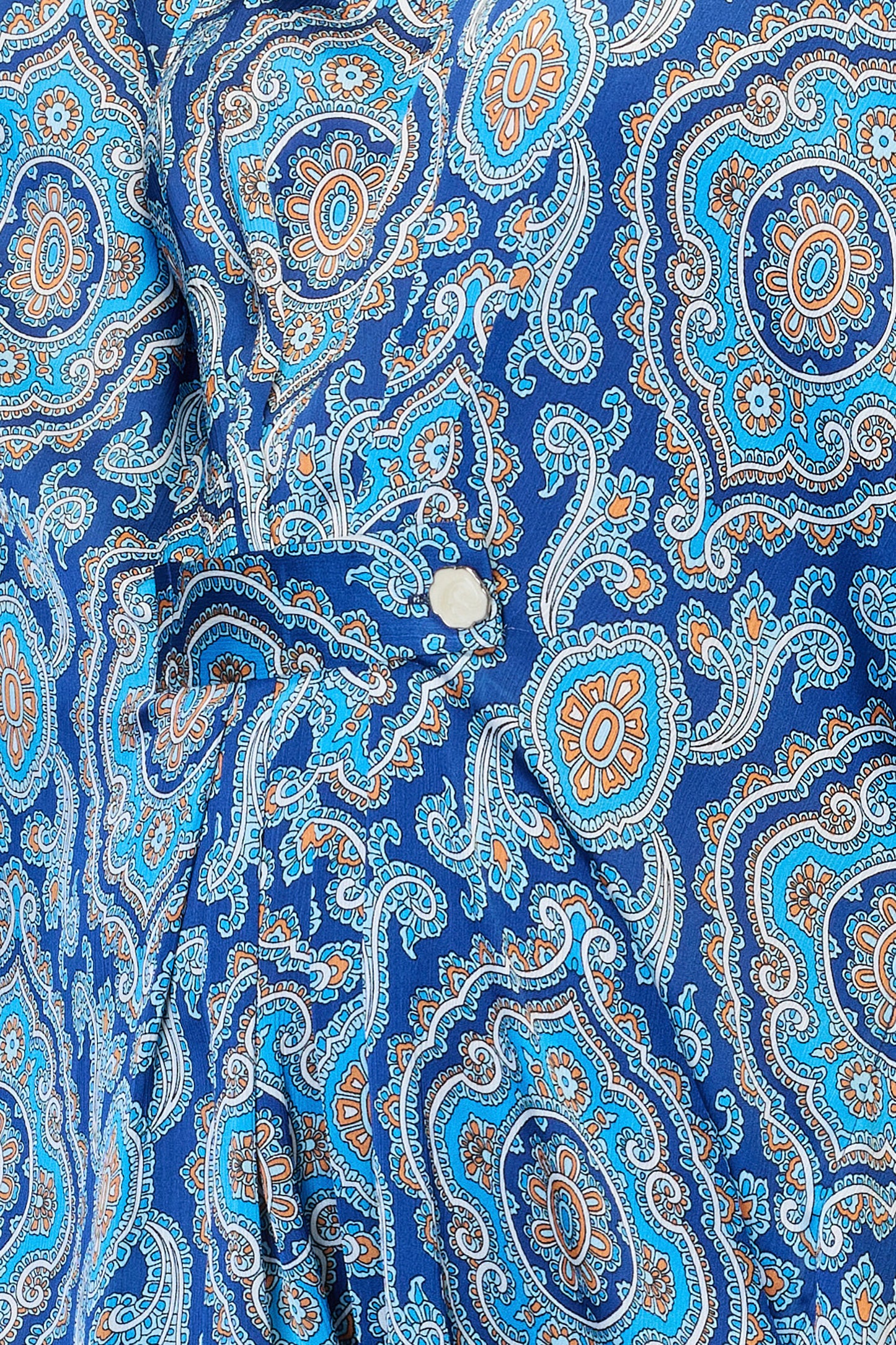 Women's Blue Paisley Print Kaftan Dress