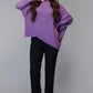 Effortlessly Chic Purple Asymmetrical Sweater