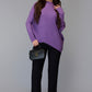 Effortlessly Chic Purple Asymmetrical Sweater