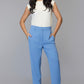 Sky Blue Straight Fit Women’s Trousers with Side Pockets