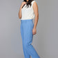 Sky Blue Straight Fit Women’s Trousers with Side Pockets