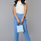 Sky Blue Straight Fit Women’s Trousers with Side Pockets