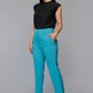 Aqua Blue High-Waist Trousers